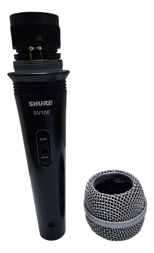 Micrófono Vocal Profesional Shure Sv100 Con Cable Negro (Usado)
