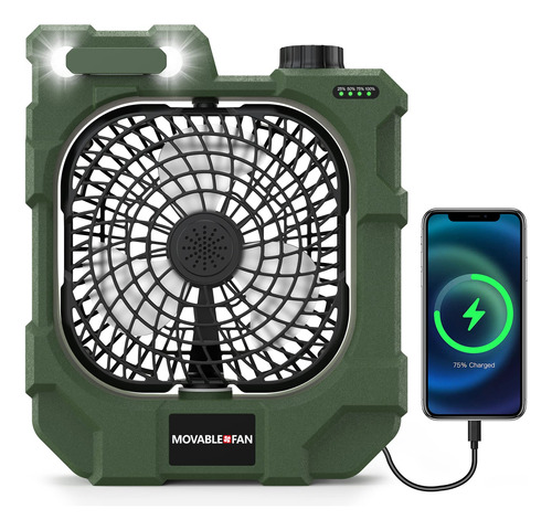 Locamp Ventilador Recargable Con Pilas, Ventilador De Campa.