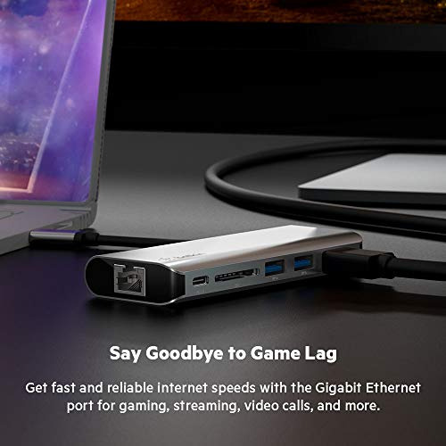 Hub Usb C De Belkin, Adaptador Multipuerto 6 En 1 Con Hdmi 4
