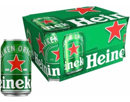 Pack Com 12 Latas De Cerveja Heineken 350ml