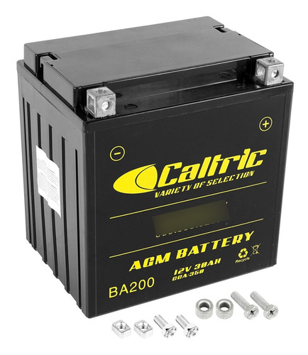 Caltric Para Agm Battery Harley Davidson Flhtcutg Tri Glide