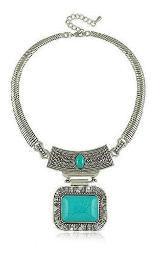 Collar - Bocar Chunky Statement Choker Necklace With Turquoi