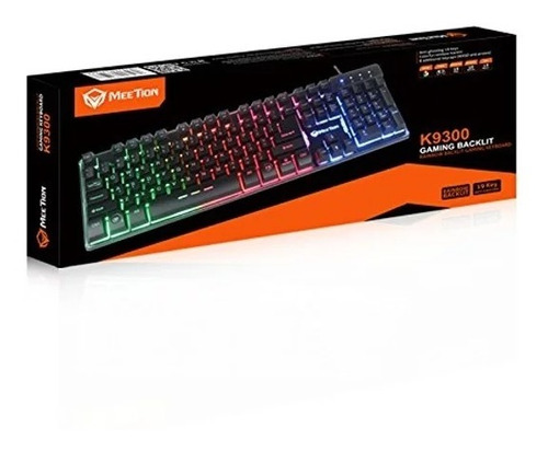 Teclado Gamer Meetion K9300 Base Metal Iluminado Raibow