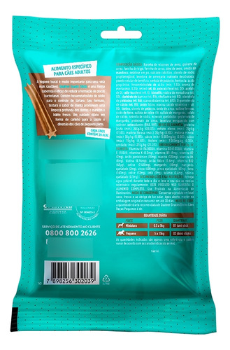 Kit 3 Snack Quatree Sticks Para Cães Raças Pequena Menta 60g