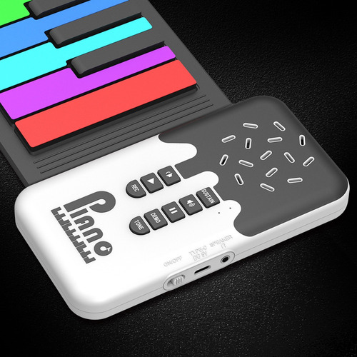 Teclado Digital De 49 Teclas, Piano De Rollo Flexible Con Al