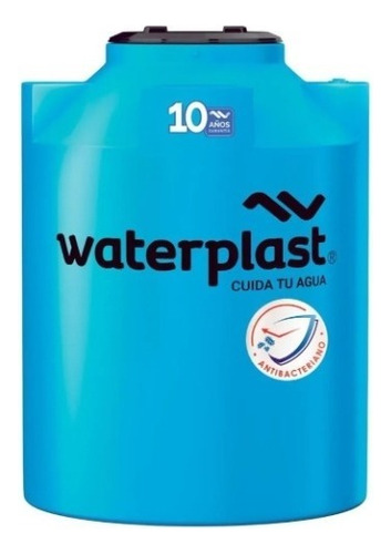 Cisterna Single Agua Waterplast 2000lts Polietileno Color Celeste