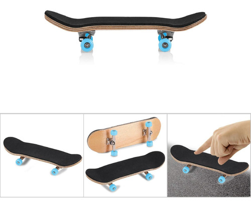 1pc Madera De Arce De Aleación+diapasón Dedo Skateboard Con