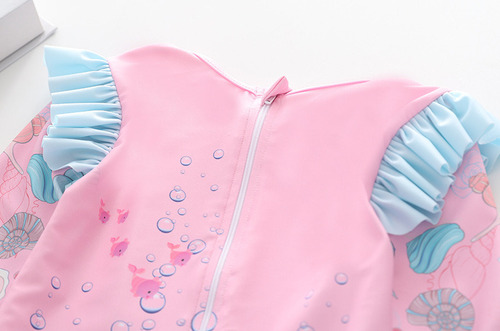 Traje De Baño De Manga Larga De Una Pieza Con Protección Con