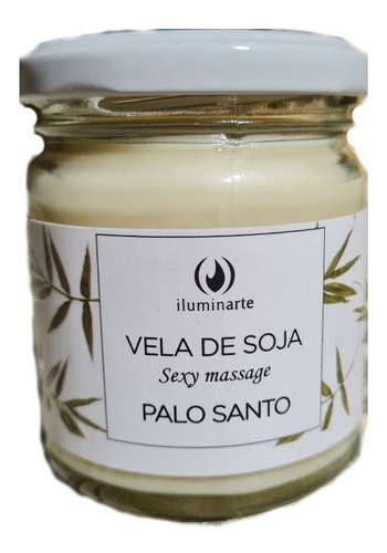 Vela De Soja Para Masaje Aroma Palo Santo Deco 8x6,5cm 200gr