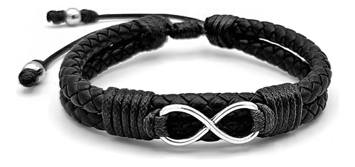 Pulsera Manilla Cuero Trenzado Infinito Iconic Store