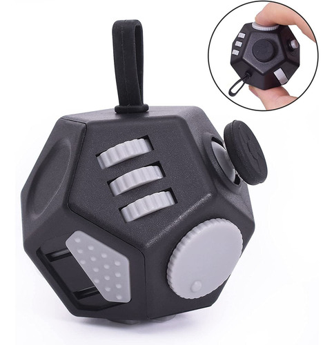 Uooefun Fidget Cube 12 Sides, Stress And Anxiety Releaser