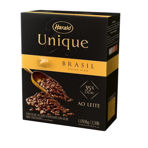 Chocolate Ao Leite 35% Gotas Premium Unique Harald 1,05kg 
