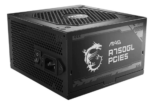 Fuente De Poder Msi Mag A750gl Pcie5 750w Color Negro