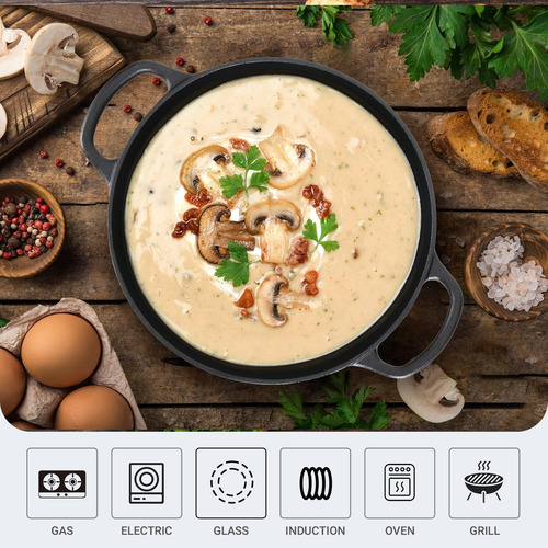 6 Qt Basics Pot De Horno Holandés De Hierro Fundido Con Tapa