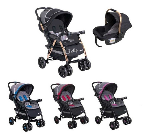 Coche Para Bebe Ebaby Con Portabebe Para Bebe Color Del Chasis Azul