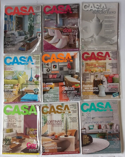 Casa Claudia ( Casas De Sonho ) Pacote Com 10 Revista 