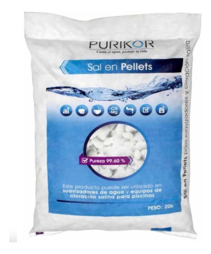 Saco De Sal Pellets Purikor De 20 Kg Pksal