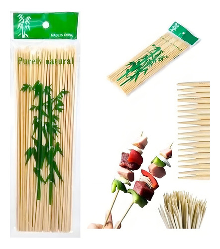 Palillos De Bambu para Brochetas diferentes Tamaños 360 Piezas