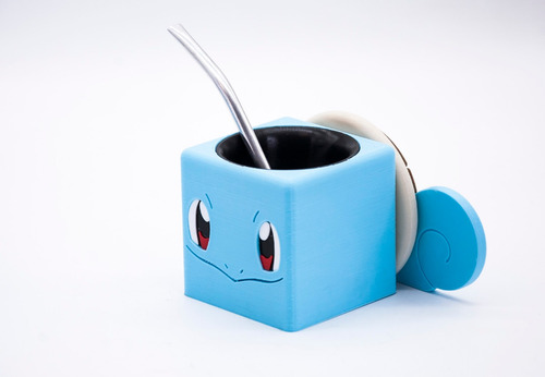 Mate Impreso En 3d Cube Pikachu Bubalsaur Squirtle Charman  