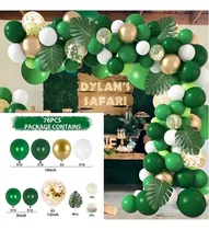 Comprar Arco De Globos Verdes Plantas Kit Fiestas Cumpleaños 76 Pcs
