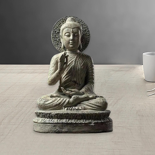 Estatuilla Decorativa De Estatua De Buda Con Base Corta