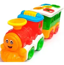 Comprar Pequeño Tren De Arrastre Con Vagón Y Encastres 711 Calesita