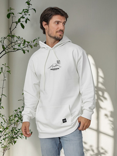 Buzo Canguro Viste Vilo Oversize Estampado Mountain Frisado