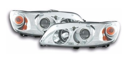 Farol Led Angel Eyes Peugeot 306 1999 A 2004 Cromado