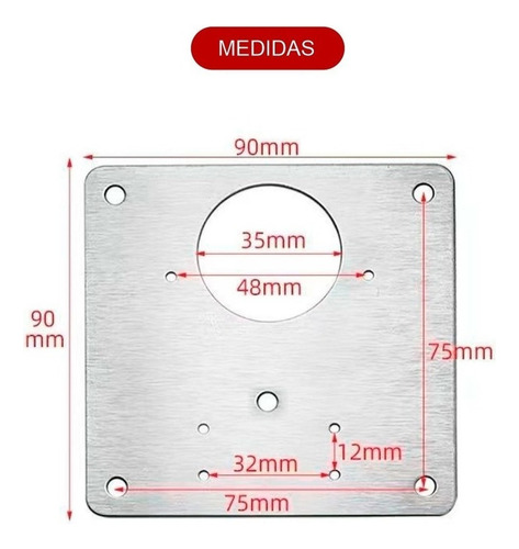 . Placa De Reparación Con Bisagra De Acero Inoxidable,