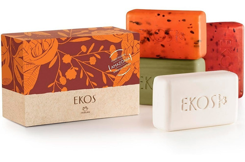Jabones Cremosos Exfoliantes Refrescantes Natura Ekos 4x100g
