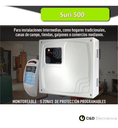 Imagen 2 de 8 de Kit Alarma Teclado+4sensor+4magnético+sirena+batería+control
