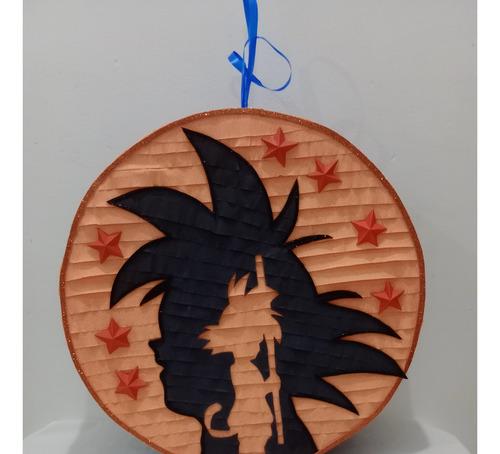 Piñata Redonda Dragón Ball Goku Siluetas