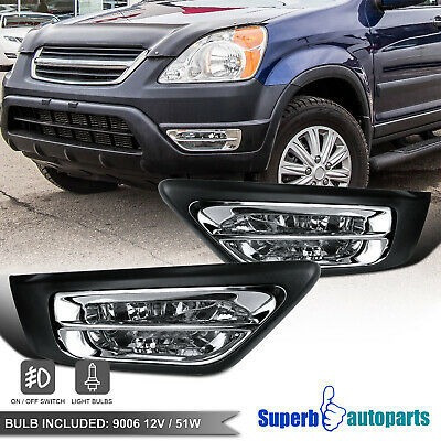 Fits 2002-2004 Honda Cr-v Crv Bumper Fog Lights W/ Switc Spa