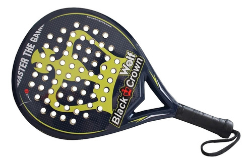 Imagen 2 de 3 de Paleta de pádel Black Crown Wolf 2020 negra, verde y blanca