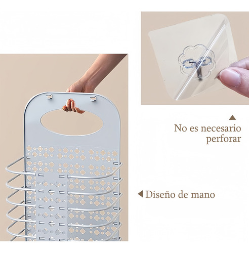 Cesto para ropa sucia lisa Yuhuangcheng color blanco