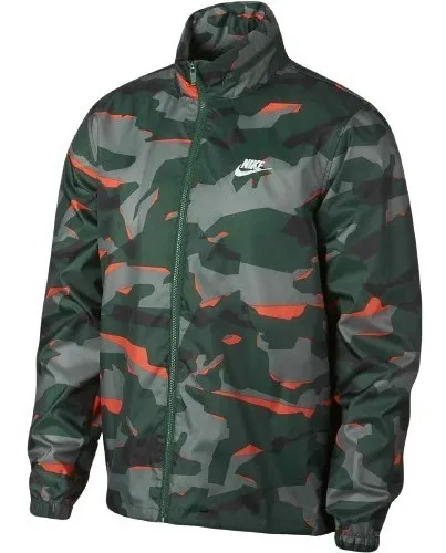 Chamarra Nike Windbreaker Camuflaje Rompeviento Gorro Capucha