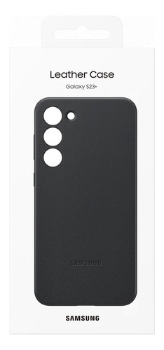 Funda Samsung Leather Case S23 Plus Cuero Black