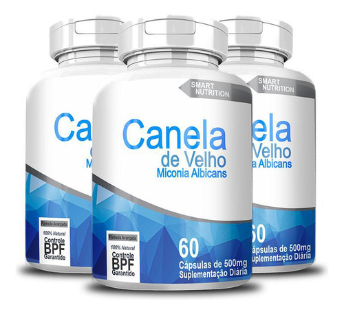 Kit 3 Canela De Velho 500mg  60 Cápsulas