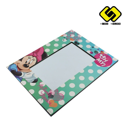 Espejo con marco oficial de Minnie Mouse de Oh My Disney, 40 x 30 cm, color verde
