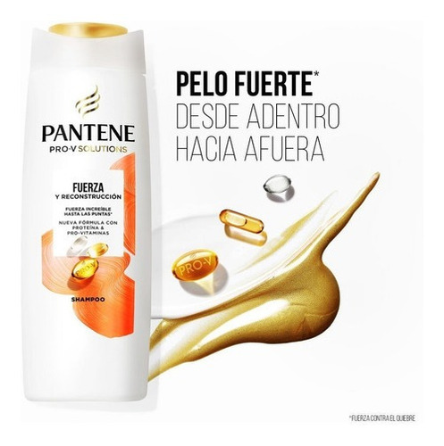 Shampoo Pantene Fuerza Reconstrucción Pro-v Solutions 400 Ml