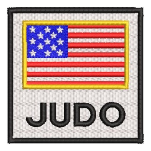 Patch Bord Termocolante-kimono-judo-jiu-jitsu-estado Unidos Judo Lisa