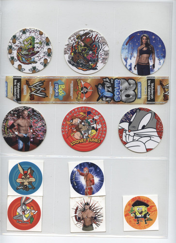 Tazos Sabritas 20 Aniversario Looney Tunes Wwe Bob Esponja (Usado)