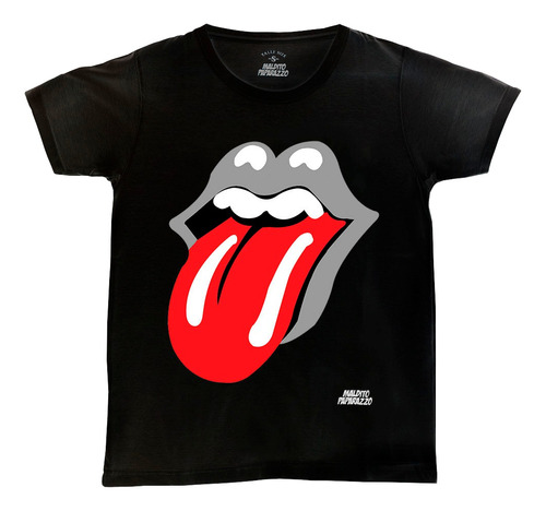 Logo Rolling Stones Lengua - Remera 100% Algodón