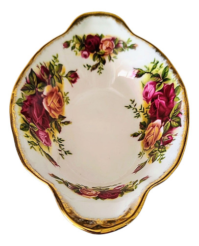 Dulcerita O Mielera De Porcelana Inglesa Royal Albert Blanco (Usado)