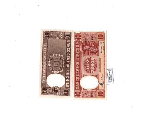Billetes Chilenos 10 Pesos  Nuevo Valor Unidad