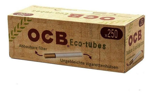 Imagem 2 de 3 de Tubo Papel Cigarro Ocb Orgânico Com Filtro Caixa Com 250