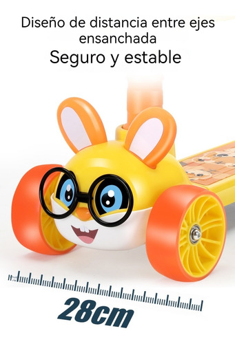 Patinete Infantil Plegable Y Ajustable Con Asiento Para Niño