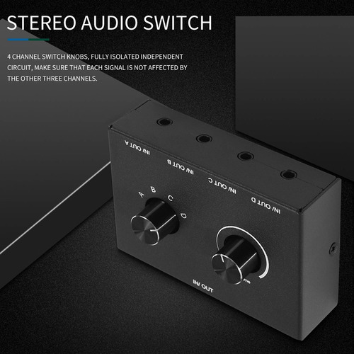 // Conmutador De Audio De 4 Puertos, Conmutador De Audio De