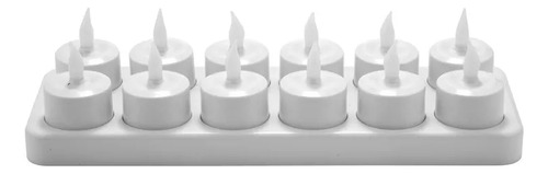 Velas Eléctricas Led Recargables, Té Parpadeante Sin Llama