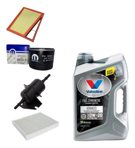 Kit X4 Filtros + Aceite Valvoline 0w20 Fiat Cronos Argo 1.3